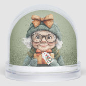 Grumpy Aging Female Friend Snow Globe Schneekugeln (Vorderseite)