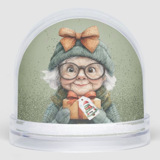 Grumpy Aging Female Friend Snow Globe Schneekugeln (Vorderseite)