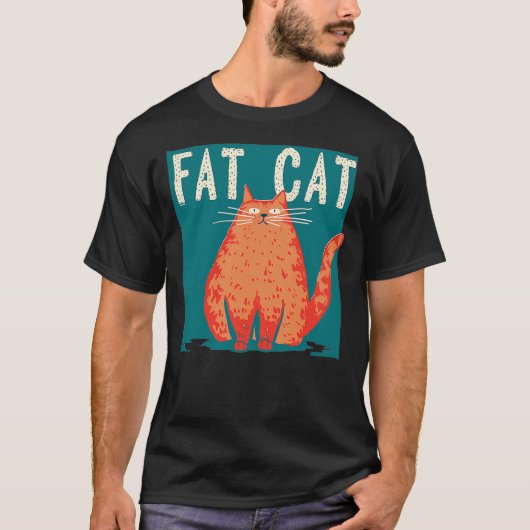 Grumpy and fluffy Cat Costume for funny overweight T-Shirt (Vorderseite)