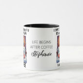 Grumpy Angry Cat Drink Coffee Quote Tasse (Zentrum)