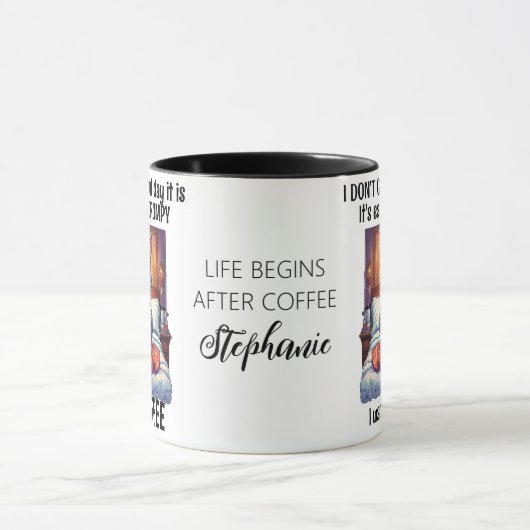 Grumpy Angry Cat Drink Coffee Quote Tasse (Zentrum)