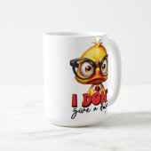 Grumpy Angry Duck Wear Glasses Funny Sprichwort Kaffeetasse (VorderseiteRechts)