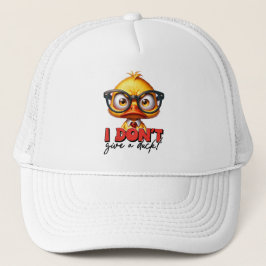 Grumpy Angry Duck Wear Glasses Funny Sprichwort Truckerkappe