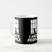 Grumpy Anti-Social Cat Liebhaber Funny Cat Mama &  Kaffeetasse (Vorderseite Links)