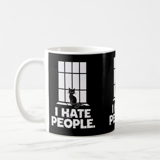 Grumpy Anti-Social Cat Liebhaber Funny Cat Mama &  Kaffeetasse (Links)