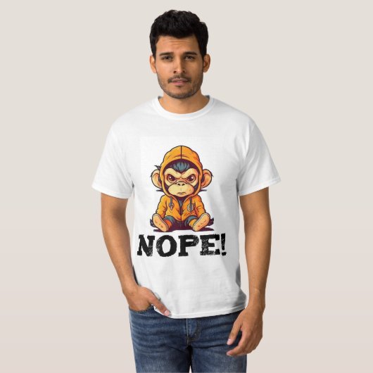 Grumpy Ape: Funny design for monkey lovers T-Shirt (Vorne ganz)