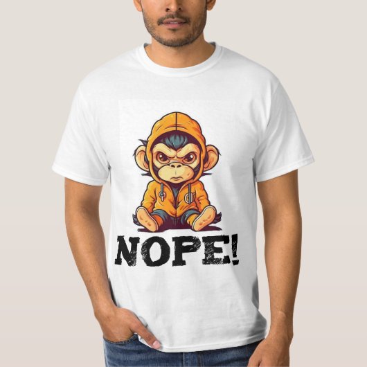 Grumpy Ape: Funny design for monkey lovers T-Shirt (Vorderseite)