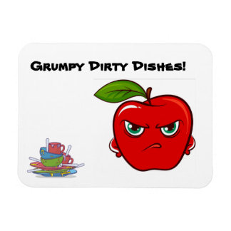 Grumpy Apple Dirty Geschirr signieren Magnet