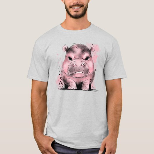 Grumpy Baby Hippo T-Shirt (Vorderseite)