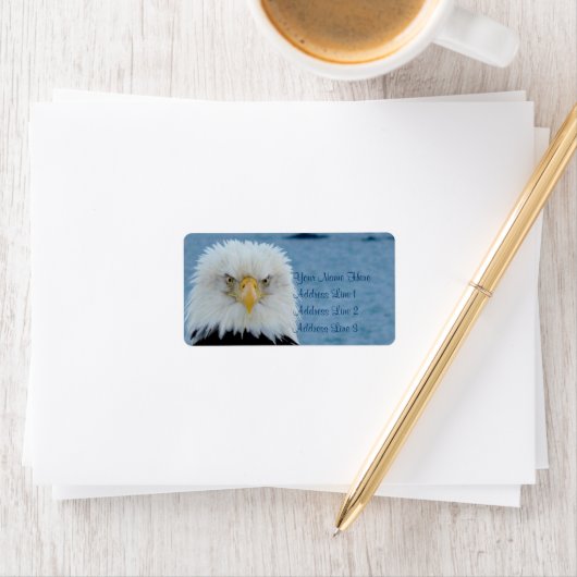 Grumpy Bald Eagle Adressaufkleber (Insitu)