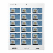 Grumpy Bald Eagle Adressaufkleber (Vorne)