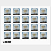 Grumpy Bald Eagle Quadratischer Aufkleber (Blatt)