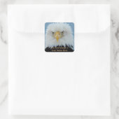 Grumpy Bald Eagle Quadratischer Aufkleber (Tasche)