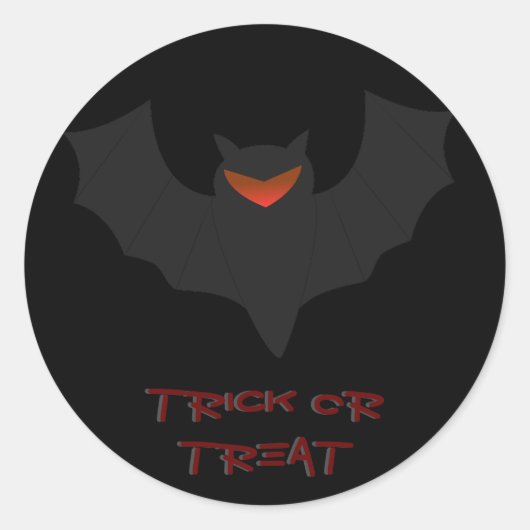Grumpy Bat Halloween-Aufkleber Runder Aufkleber (Vorderseite)