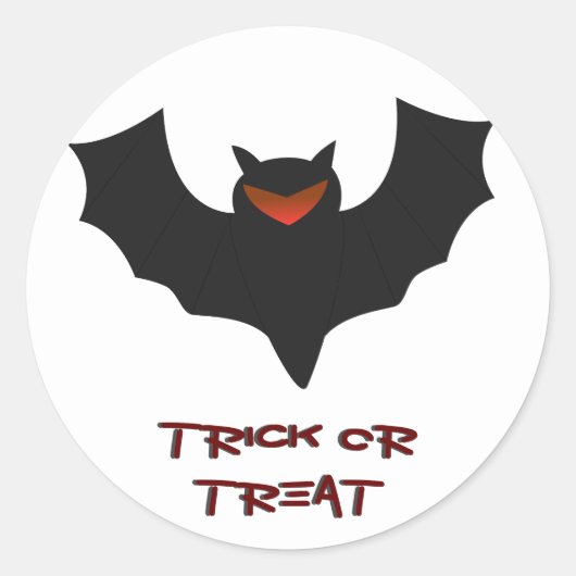 Grumpy Bat Halloween-Aufkleber Runder Aufkleber (Vorderseite)