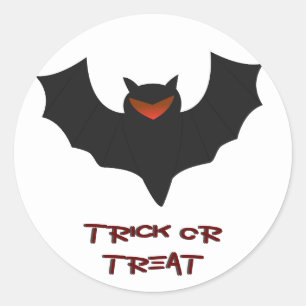 Grumpy Bat Halloween-Aufkleber Runder Aufkleber
