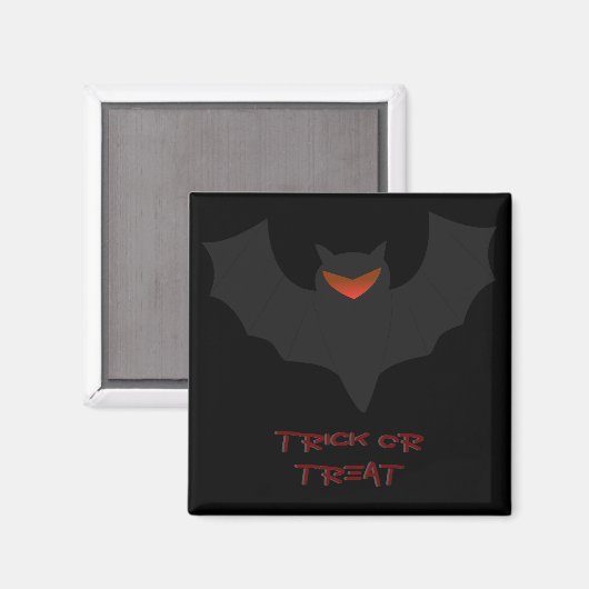 Grumpy Bat Halloween Magnet (Vorderseite/Rückseite)