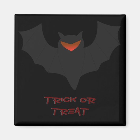 Grumpy Bat Halloween Magnet (Vorne)