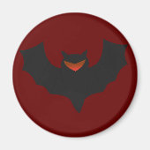 Grumpy Bat Halloween Magnet (Vorne)
