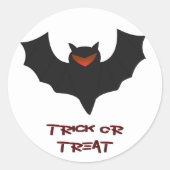 Grumpy Bat Halloween Sticker (Vorderseite)