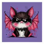 Grumpy Bat Poster (Vorderseite)