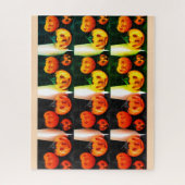 Grumpy beängstigende Halloween-Kürbis Puzzle (Vertikal)