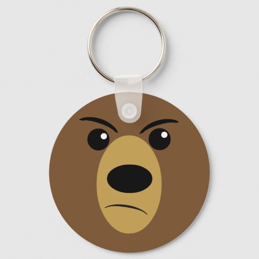 Grumpy Bear Face Schlüsselanhänger (Vorderseite)