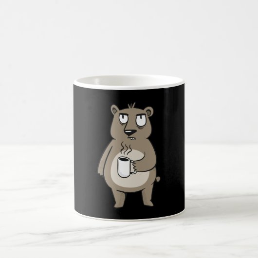 Grumpy bear holding a cup of coffee kaffeetasse (Mittel)