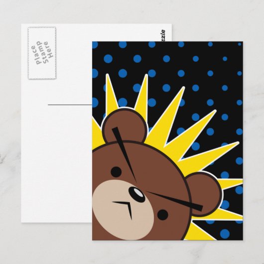 Grumpy Bear Roar Postkarte (Vorne/Hinten)