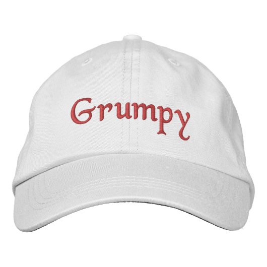 Grumpy bestickter Baseballhut Bestickte Baseballkappe (Vorderseite)