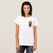 Grumpy Biker-Schlangenpflanze in gestachelter Lede T-Shirt (Vorne ganz)