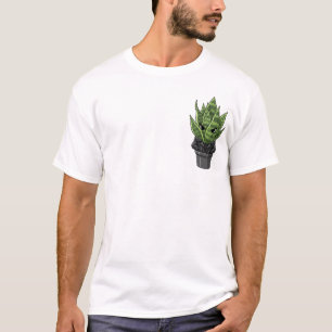 Grumpy Biker-Schlangenpflanze in gestachelter Lede T-Shirt