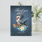 Grumpy Bird am Montag. Dankeskarte (Stehend Vorderseite)