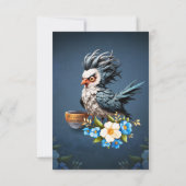 Grumpy Bird am Montag. Dankeskarte (Rückseite)