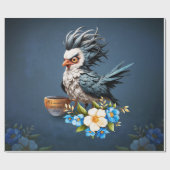 Grumpy Bird am Montag. Geschenkpapier (Flach)