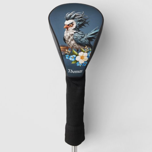 Grumpy Bird am Montag. Golf Headcover (Vorderseite)