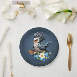 Grumpy Bird am Montag. Pappteller