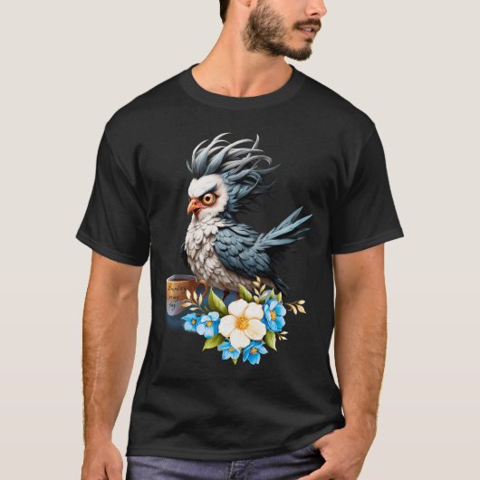 Grumpy Bird am Montag. T-Shirt (Vorderseite)