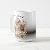 Grumpy Bird Original Artwork Morning Sarcastic Kaffeetasse (Vorderseite Links)