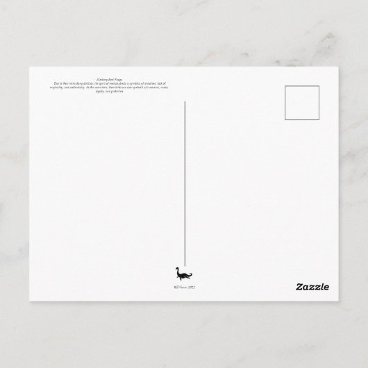 Grumpy Bird Postcard Postkarte (Rückseite)