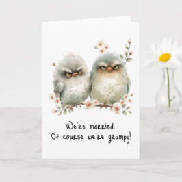 Grumpy Birds Funny Sarcasany Anniversary Card Karte