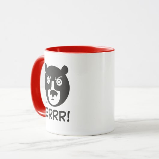 Grumpy Black Bear Coffee Tasse (Vorderseite Links)