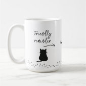 Grumpy Black Cat Drink Water Erinnerung Tasse (Links)