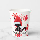 Grumpy Black Cat - Es wird Spaß, sagte sie - Papie Pappbecher (Rückseite)
