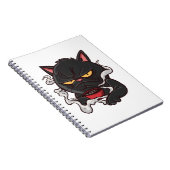 Grumpy Black Cat - Kaffee Lover Notizblock (Rechte Seite)