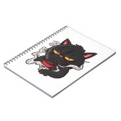 Grumpy Black Cat - Kaffee Lover Notizblock (Linke Seite)