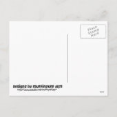 Grumpy Black Cat mit Weihnachtsmannmütze Feiertagspostkarte (Rückseite)