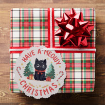 Grumpy Black Cat Purfect Meowy Weihnachten