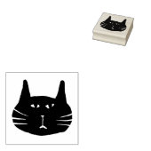 Grumpy black cat stamp gummistempel (Stempel)