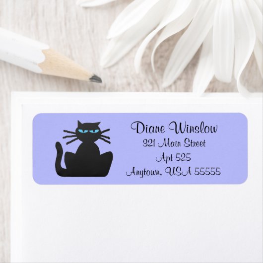 Grumpy Black Cat Womans Lavender Return (Insitu)